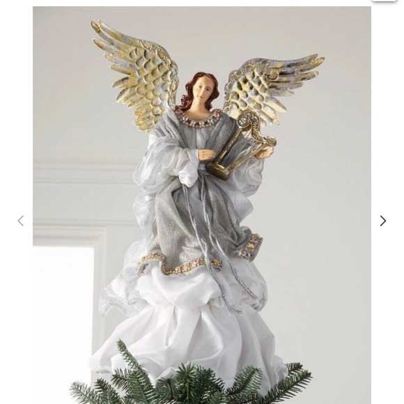 NWT Balsam Hill Silver Angel Christmas Tree topper - Picture 4 of 6